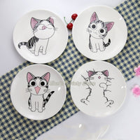 Thumbnail for Cute Cat Cartoon Dessert Plate - Casatrail.com