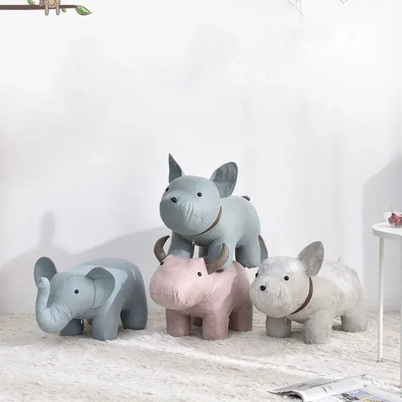 Cute Elephant Chair with Kids Stool - Casatrail.com