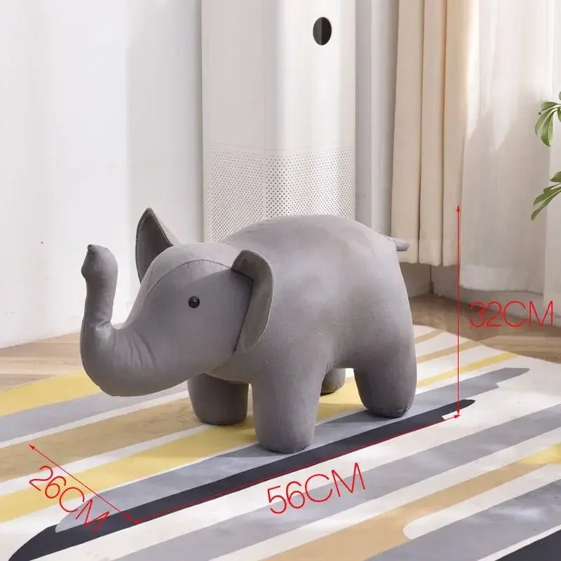 Cute Elephant Chair with Kids Stool - Casatrail.com