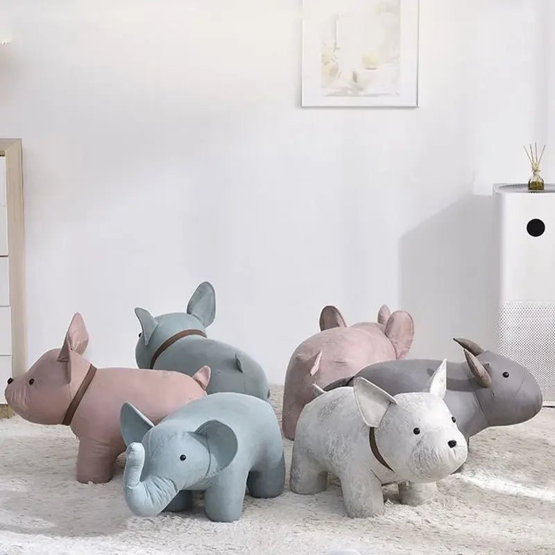 Cute Elephant Chair with Kids Stool - Casatrail.com