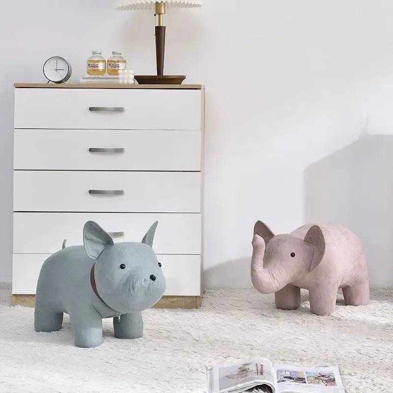 Cute Elephant Chair with Kids Stool - Casatrail.com