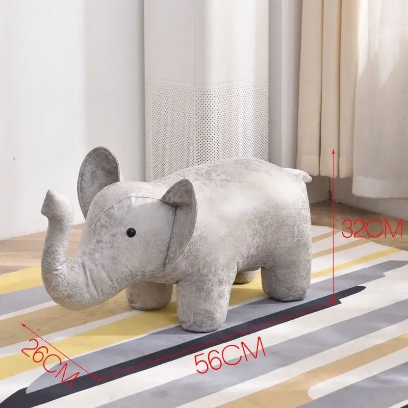 Cute Elephant Chair with Kids Stool - Casatrail.com