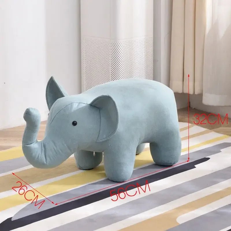 Cute Elephant Chair with Kids Stool - Casatrail.com