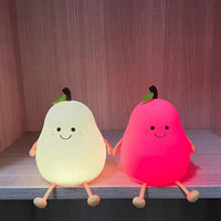 Thumbnail for Cute Fruit Night Light Silicone Pear Lamp with USB Charging - Casatrail.com