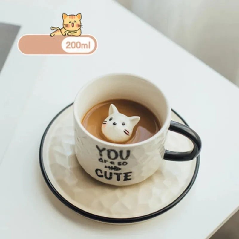 Cute Kitten Ceramic Cat Claw Cup - Casatrail.com