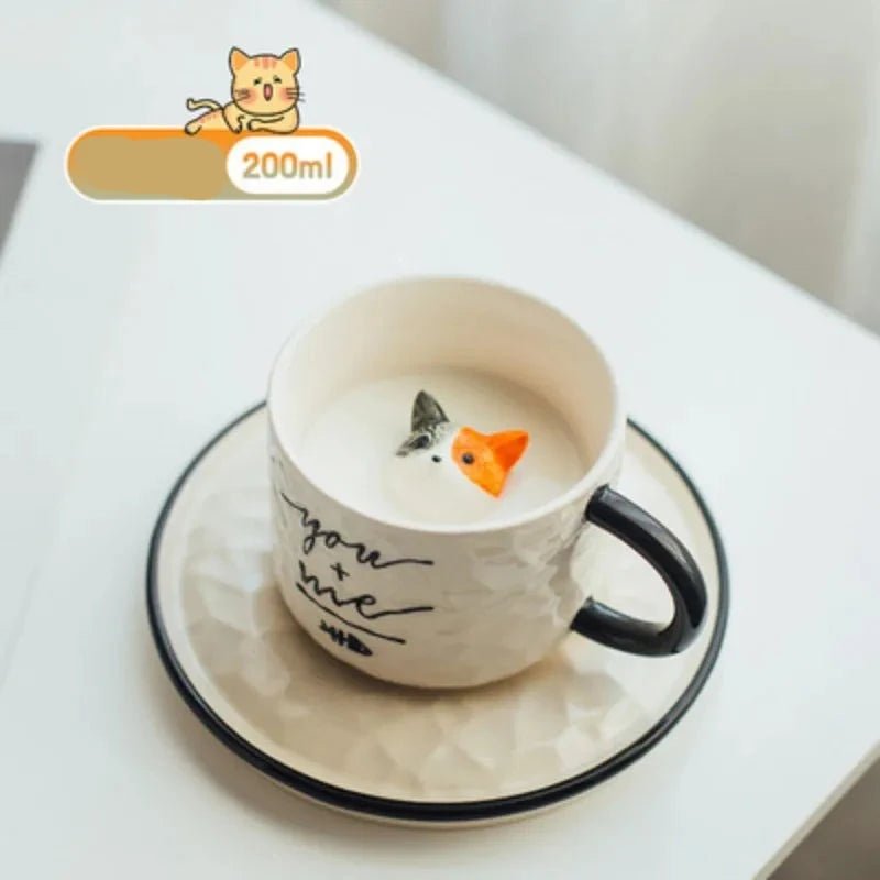 Cute Kitten Ceramic Cat Claw Cup - Casatrail.com
