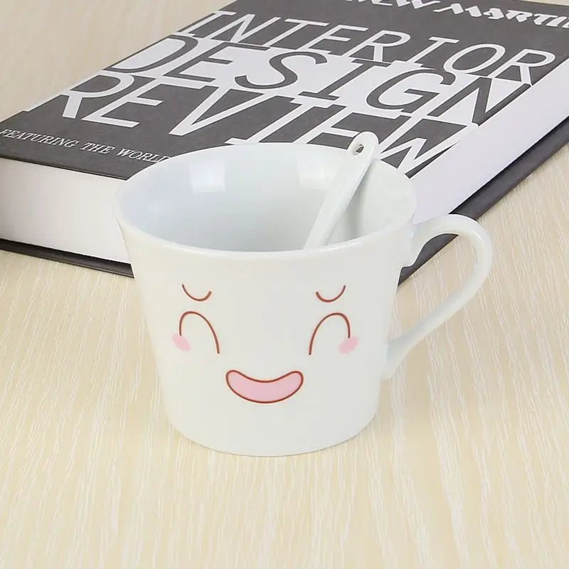 Cute Smiling Face Cartoon Coffee Mugs - Casatrail.com