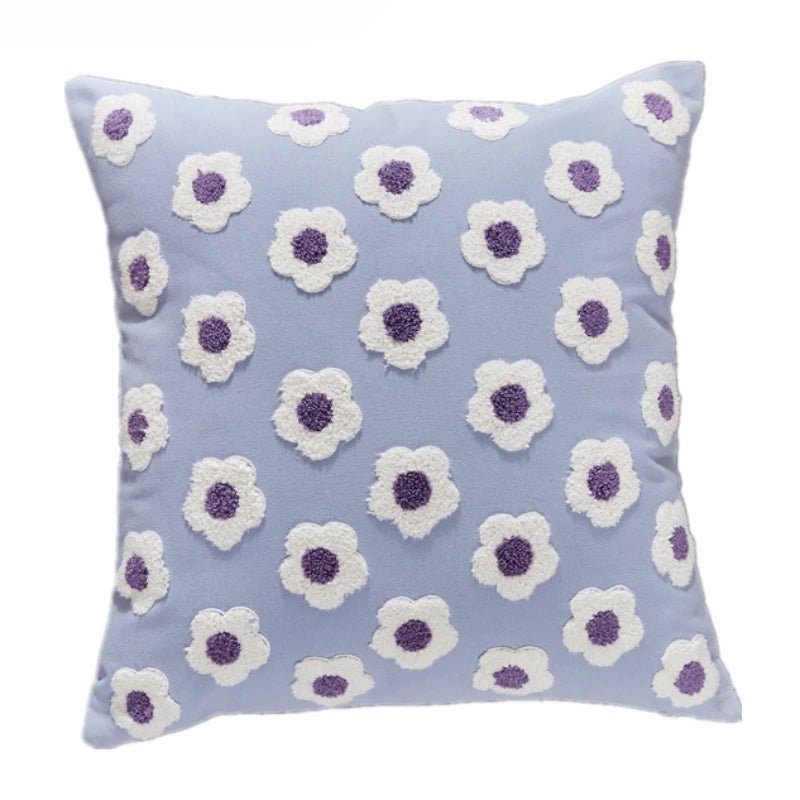 Cute Throw Pillow Cover For Sofa With Nordic Flower Design - Casatrail.com