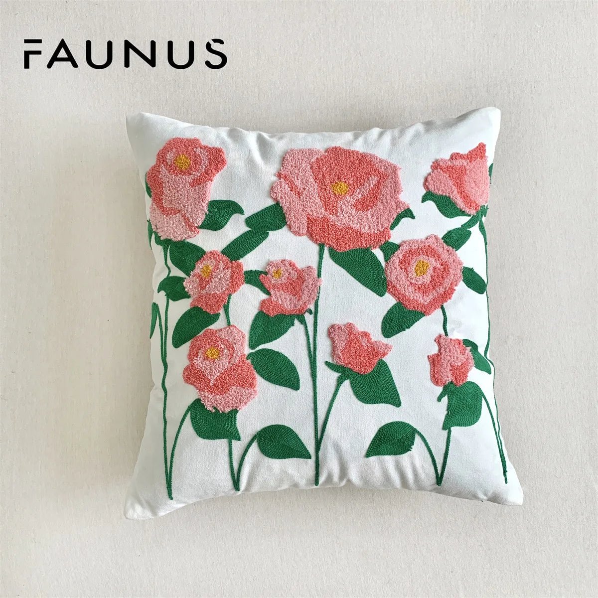 Cute Throw Pillow Cover For Sofa With Nordic Flower Design - Casatrail.com