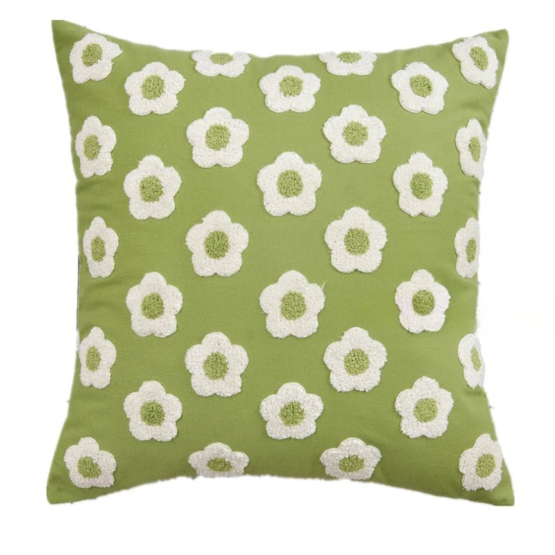 Cute Throw Pillow Cover For Sofa With Nordic Flower Design - Casatrail.com