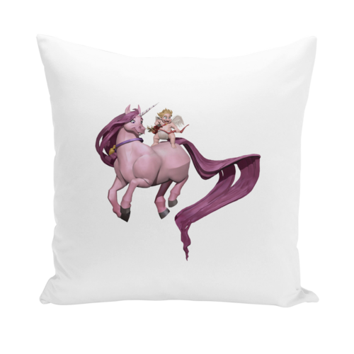 Horse and Baby Cupid Pillow