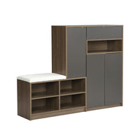 Thumbnail for 2-in-1 Shoe Storage Bench And Shoe Cabinet