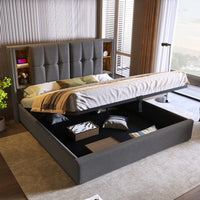 Thumbnail for Upholstered Double Bed With Wireless Charging