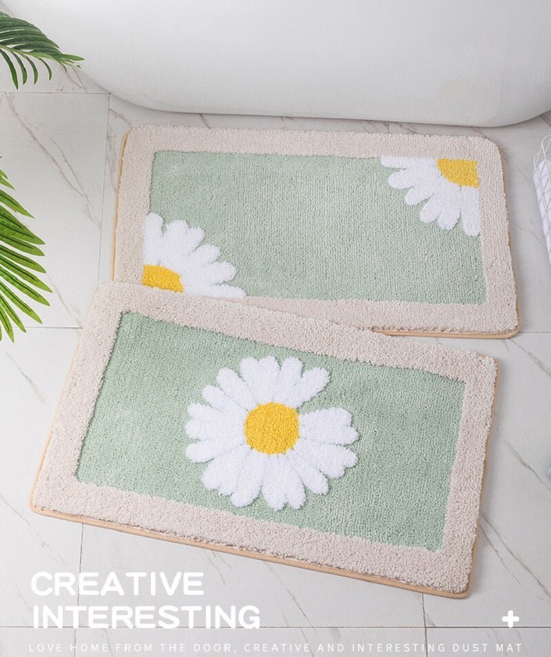 Daisy Non - Slip Bath Mat for Bathroom - Thickened and Fluffy - Casatrail.com