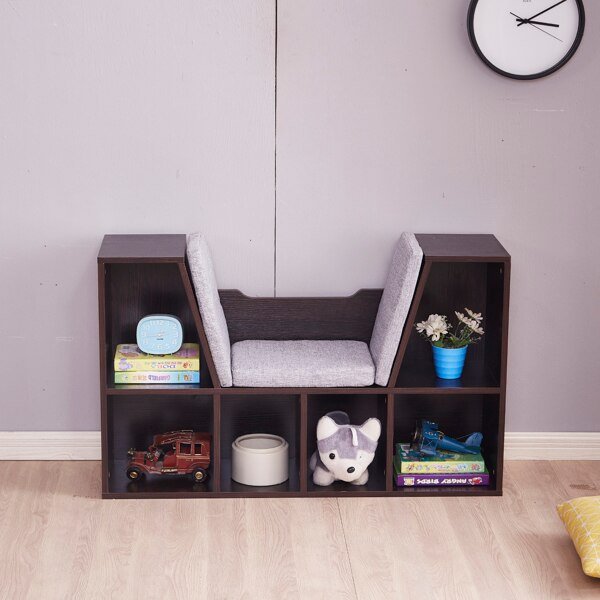 Dark Brown 6 - Cube Kids Bookcase - Casatrail.com