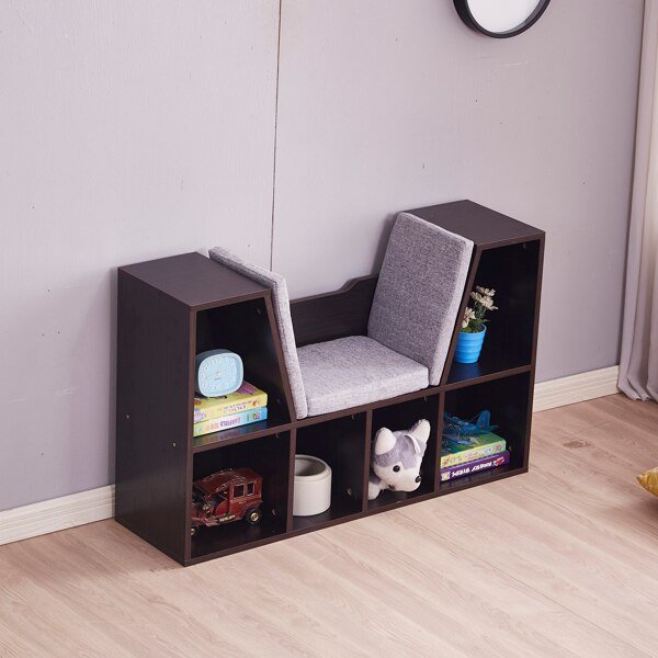 Dark Brown 6 - Cube Kids Bookcase - Casatrail.com