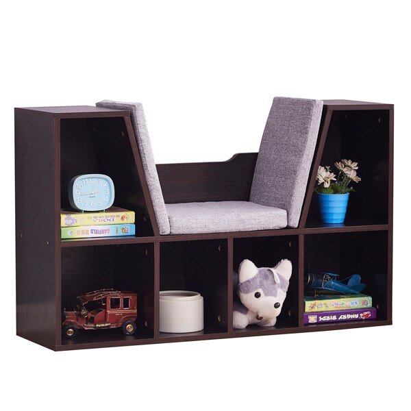 Dark Brown 6 - Cube Kids Bookcase - Casatrail.com