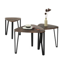 Thumbnail for Stacking Side Table Set of 3 Nesting Triangle End Coffee Tables