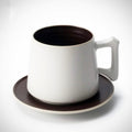 Handmade lovers ceramic coffee cup and saucer suit