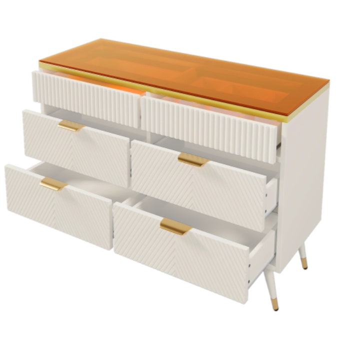 Sideboard Cabinet Dresser With 6 Drawers