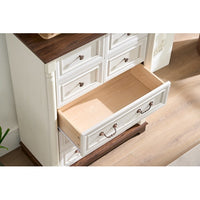 Thumbnail for 7 Drawer Dresser Chest For Bedroom With Wooden Base And Riser Trim
