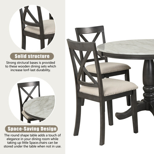 5 Pieces Dining Table And Chairs Set