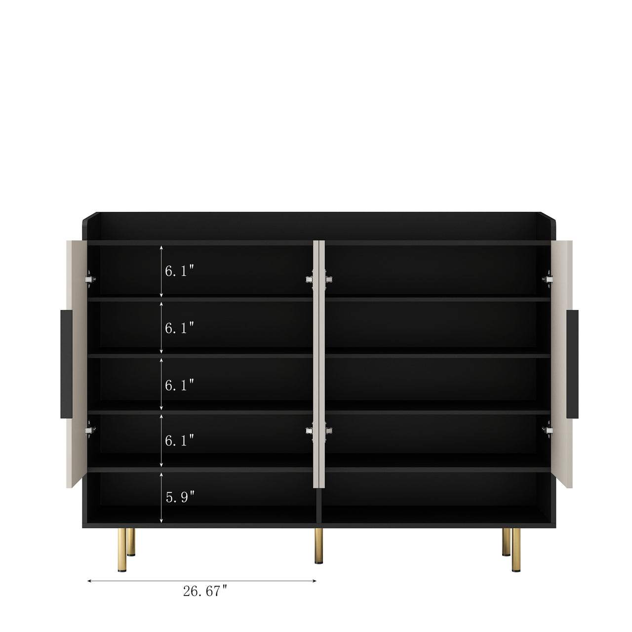 Sideboard With 4 Doors & Adjustable Shelves