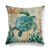 Thumbnail for Decorative Marine Pattern Throw Pillow Cover - Casatrail.com