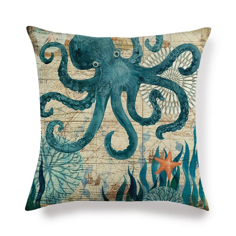 Decorative Marine Pattern Throw Pillow Cover - Casatrail.com