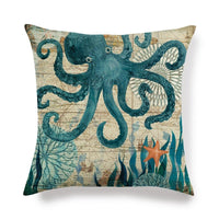 Thumbnail for Decorative Marine Pattern Throw Pillow Cover - Casatrail.com