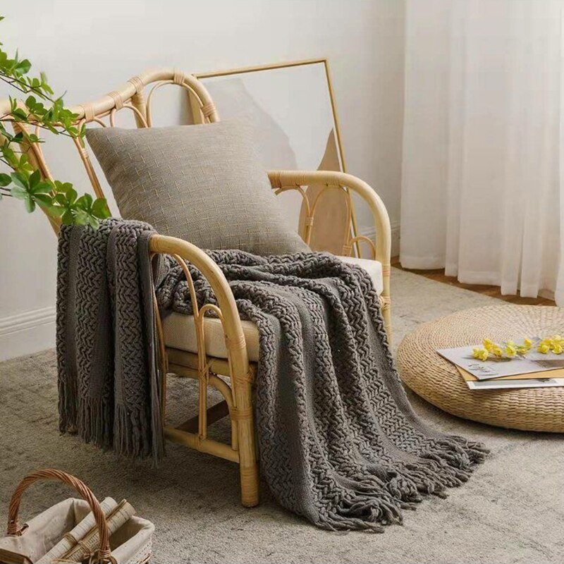 Decorative Sofa Throw Blanket with Tassel - Casatrail.com