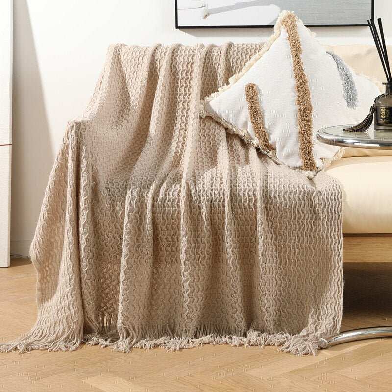 Decorative Sofa Throw Blanket with Tassel - Casatrail.com