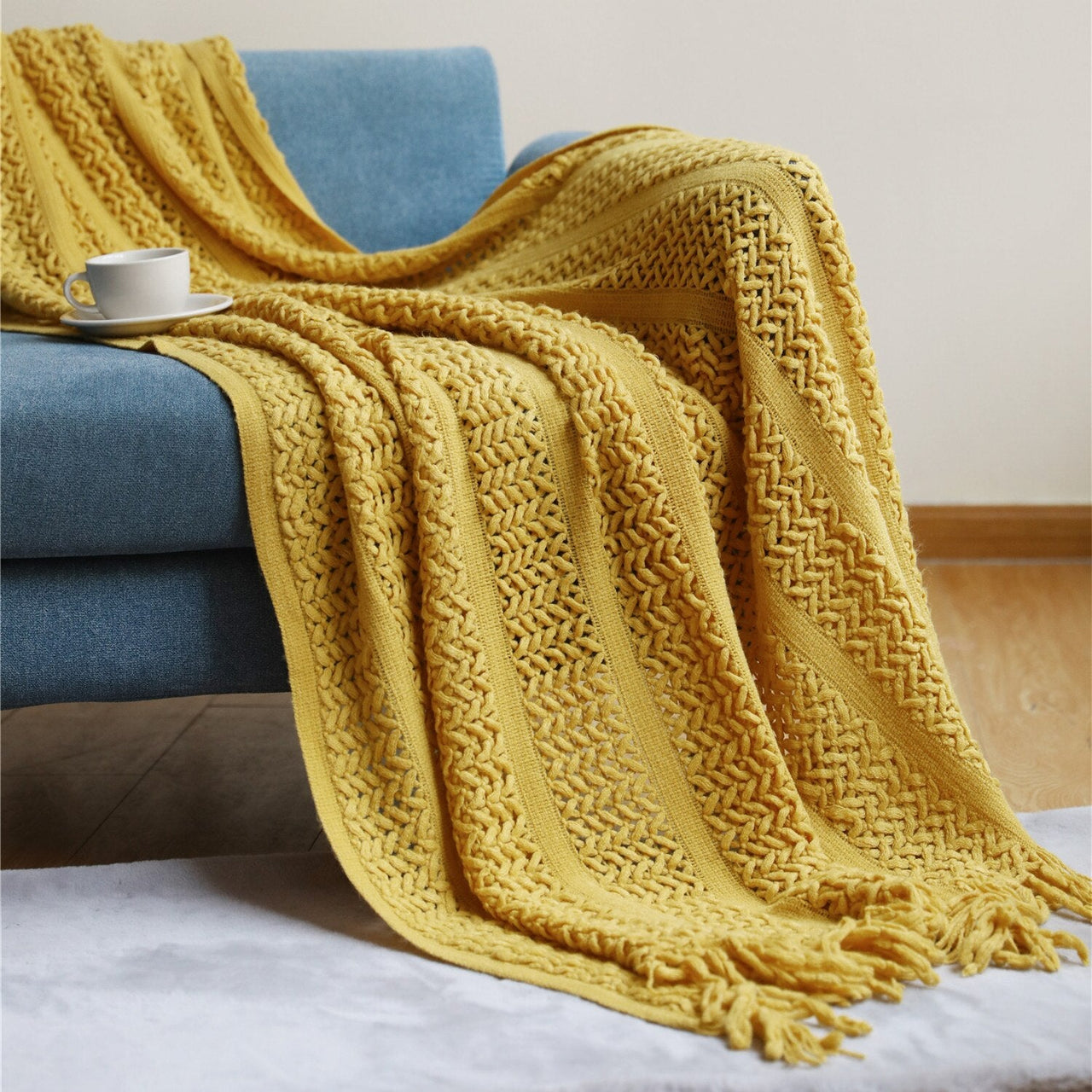 Decorative Sofa Throw Blanket with Tassel - Casatrail.com