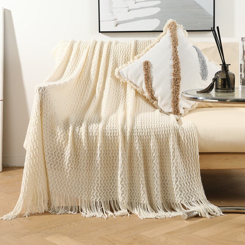 Decorative Sofa Throw Blanket with Tassel - Casatrail.com