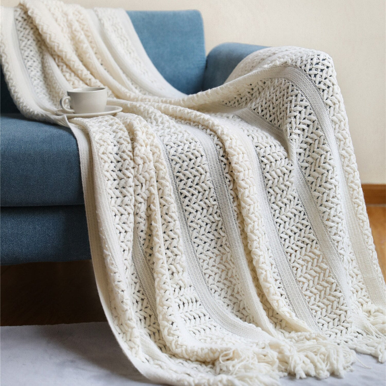 Decorative Sofa Throw Blanket with Tassel - Casatrail.com