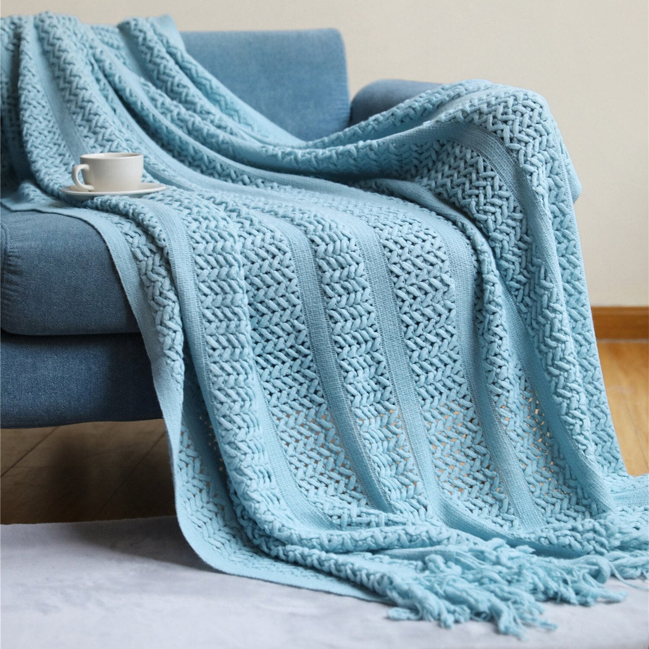 Decorative Sofa Throw Blanket with Tassel - Casatrail.com