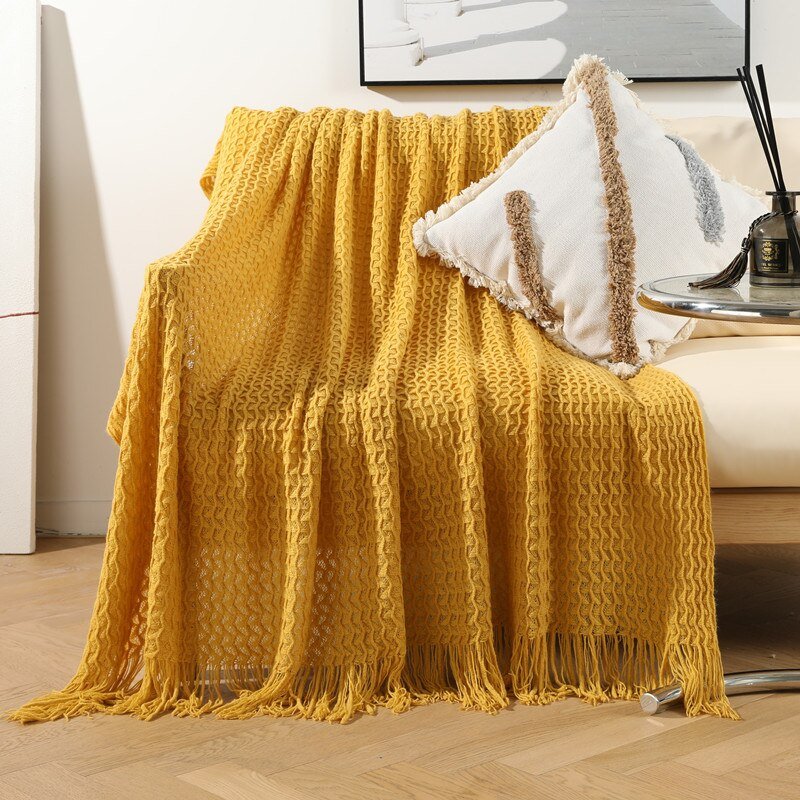 Decorative Sofa Throw Blanket with Tassel - Casatrail.com