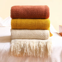 Thumbnail for Decorative Thickened Knitted Blanket - Casatrail.com