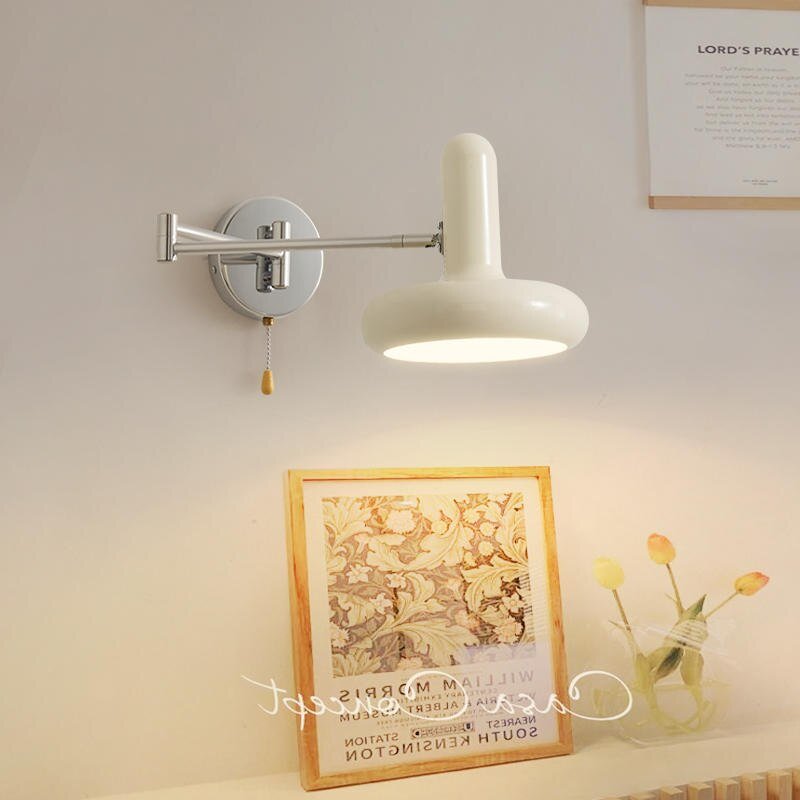 Decorative Wall Reading Light E27 Switch Adjustable Swing Arm Living Study Bedroom Pole Telescopic Wall Light - Casatrail.com