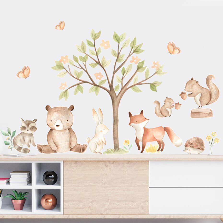 Deer and Floral Wall Stickers - Casatrail.com