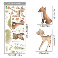 Thumbnail for Deer and Floral Wall Stickers - Casatrail.com