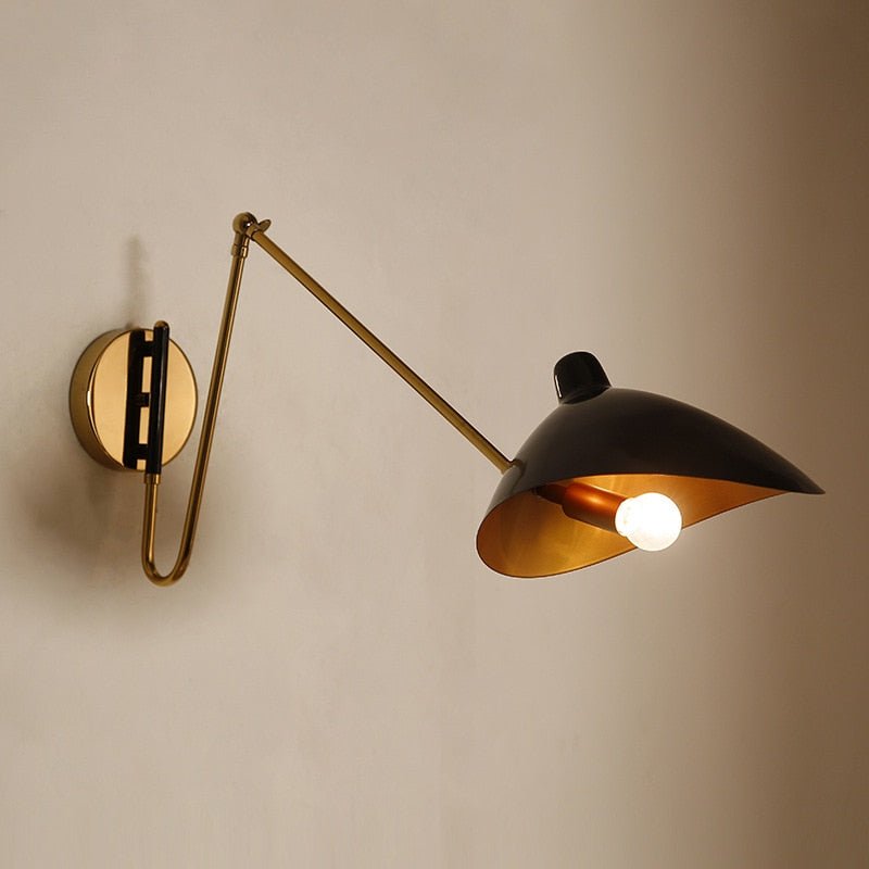 Designer Rocker Arm Wall Lamp With Swing Iron Arm - Casatrail.com