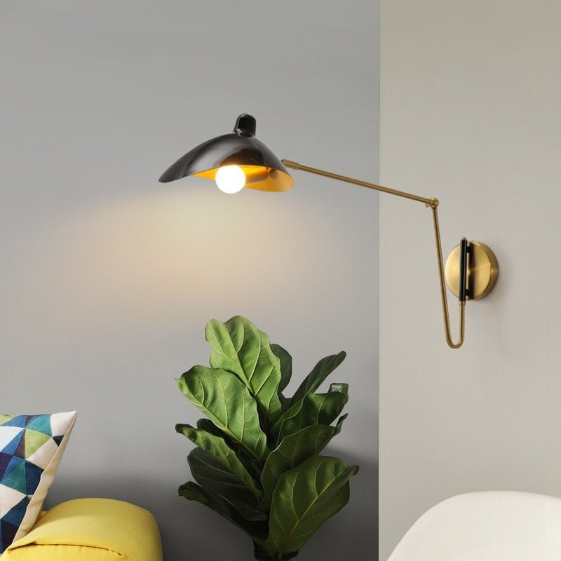 Designer Rocker Arm Wall Lamp With Swing Iron Arm - Casatrail.com