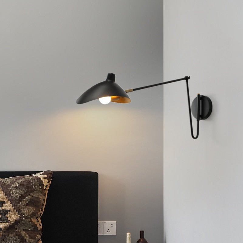 Designer Rocker Arm Wall Lamp With Swing Iron Arm - Casatrail.com