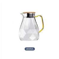 Thumbnail for Diamond Glass Tea Set Teapot Hot Cold Water Jug Transparent Coffee Pot Kettle Water Bottle Jar Carafe Heat - Resistant Teapot Set - Casatrail.com