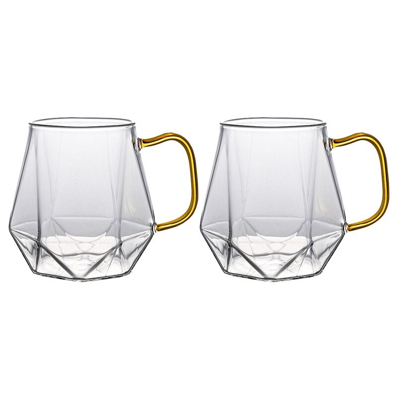 Diamond Pattern Glass Water Jug Transparent Home Carafe Hot Cold Water Pitcher Heat Resistant Coffee Teapot with Bamboo Wood Lid - Casatrail.com