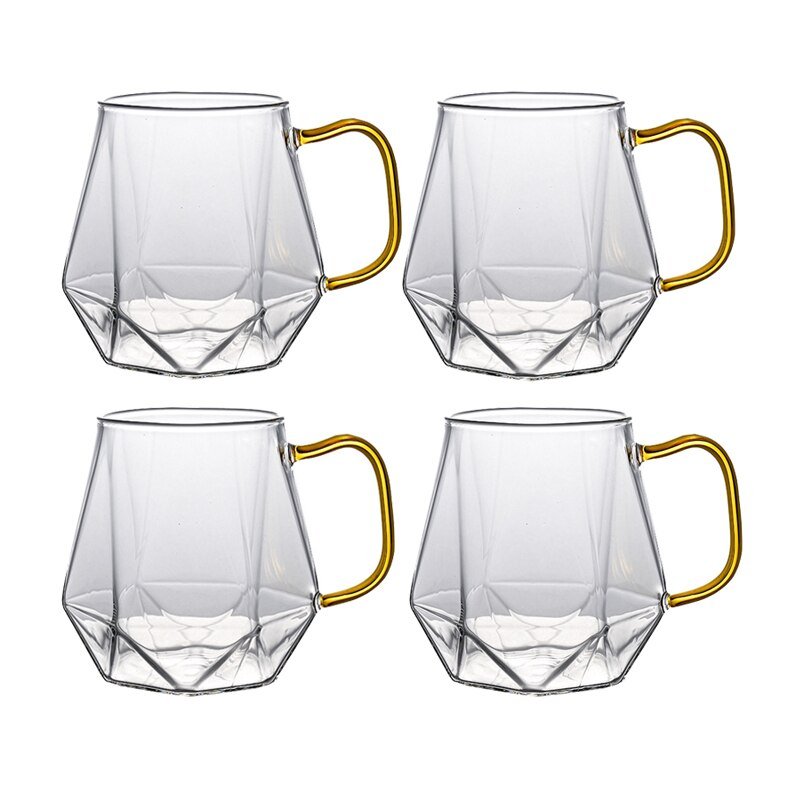 Diamond Pattern Glass Water Jug Transparent Home Carafe Hot Cold Water Pitcher Heat Resistant Coffee Teapot with Bamboo Wood Lid - Casatrail.com