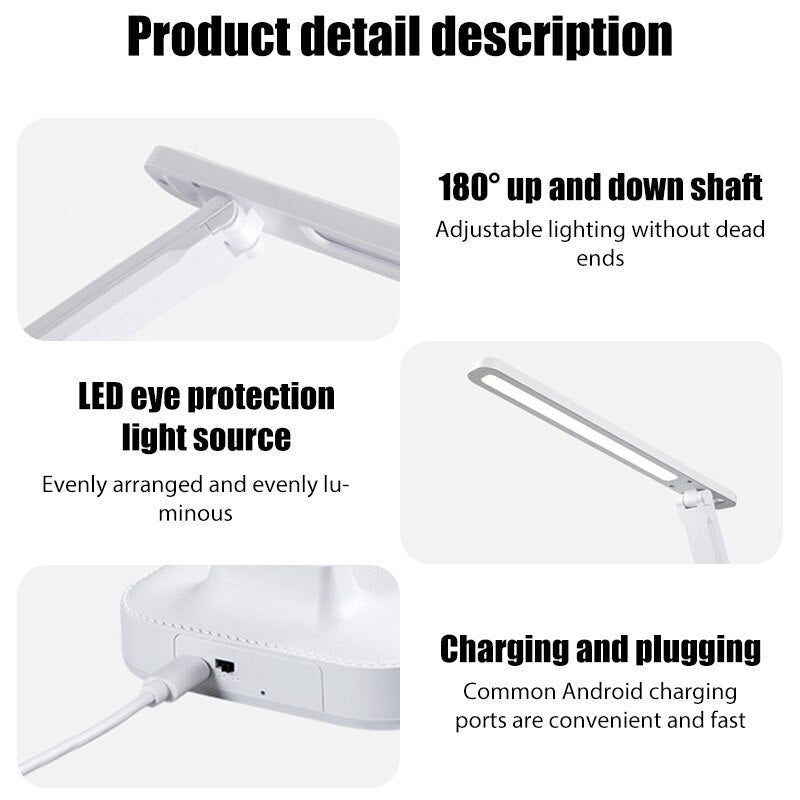 Dimmable LED Table Lamp with USB Charging - Casatrail.com