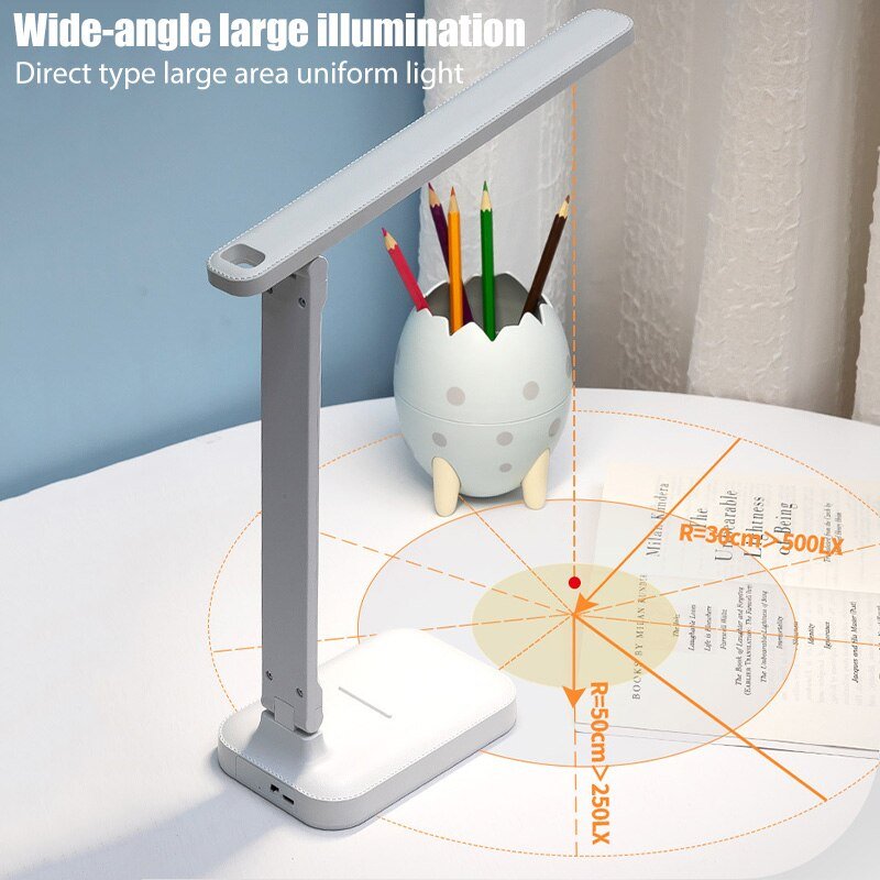 Dimmable LED Table Lamp with USB Charging - Casatrail.com