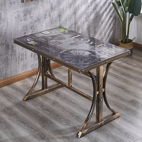 Dining Table Set with Metal Legs - Casatrail.com